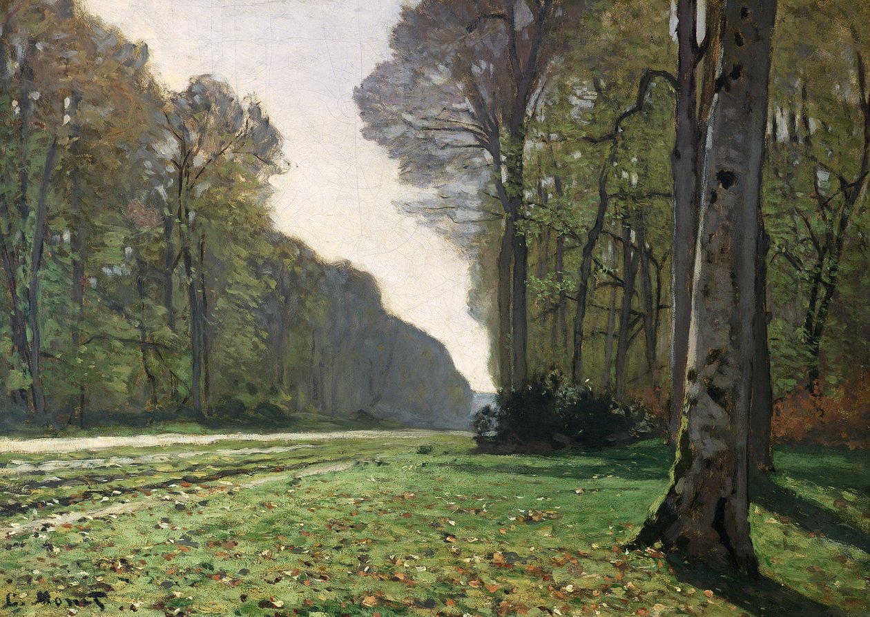 Der Weg nach Bas-Breau, Fontainebleau (Le Pavé de Chailly), ca. 1865 von Claude Monet