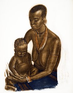 Femme MGogo mit ihrem Kind (Dodoma), aus Dessins et Peintures d