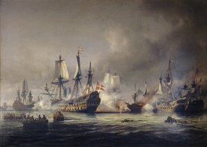 Eine Episode der Seeschlacht in der Køge-Bucht 1677
