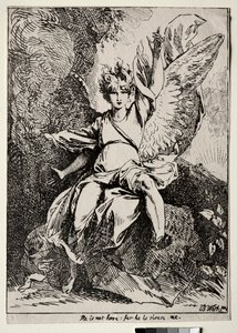 Beispiele der Polyautographie: Der Engel am Grab Christi