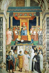 Pius II. kanonisiert die heilige Katharina von Siena im Jahr 1461 von Bernardino di Betto Pinturicchio