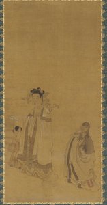 Der Drachenkönig verehrt den Buddha, Ming-Dynastie, frühes bis mittleres 17. Jahrhundert von Chen Hongshou