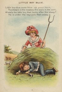Kinderlied: Kleiner Junge Blau (Chromolithografie)