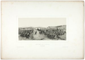 Die französische Armee erreicht Maglianella, aus Souvenirs d’Italie: Expédition de Rome