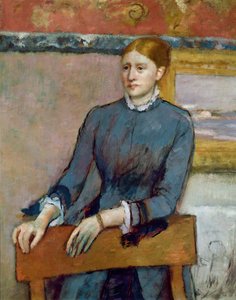 Porträt von Helene Rouart im Arbeitszimmer ihres Vaters, Detail von Helene, ca. 1886