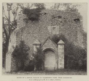 Ruinen eines Königspalastes im Clarendon Park, nahe Salisbury