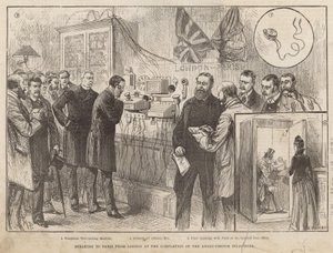 Gespräch mit Paris von London aus bei der Fertigstellung des anglo-französischen Telefons
