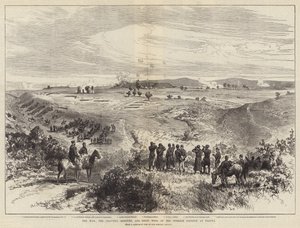 Der Krieg, das Gravitza-Reduit und der rechte Flügel der türkischen Position bei Plewna (Gravur)