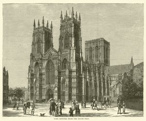 York Minster von Südwesten (Gravur)