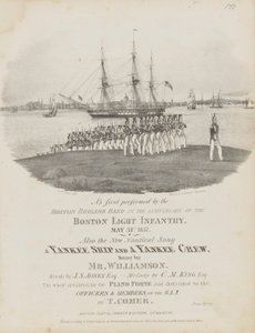 Ein Yankee-Schiff und eine Yankee-Besatzung (Notenblatt) von Fitz Henry Lane