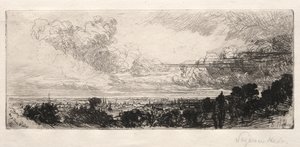 Aus dem Studierfenster, 1862 von Francis Seymour Haden