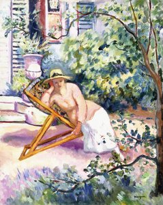 Jeanne im Garten von Neuilly