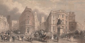 Die Bank of England und die Royal Exchange, Cornhill