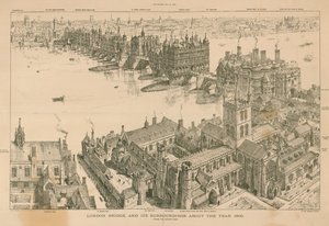 London Bridge und ihre Umgebung um das Jahr 1600