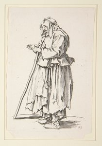 Bettlerin, die Almosen erhält, aus Die Bettler (La mendiante venant de recevoir la charite)