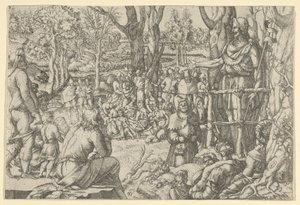 St. Johannes predigt in der Wüste