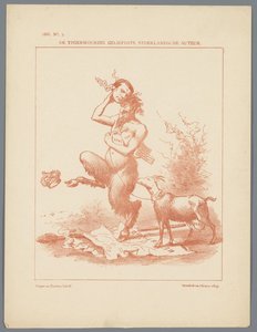 Karikatur von Busken Huet, 1886 (Der derzeit beliebteste niederländische Autor)