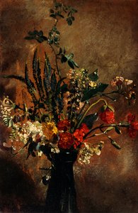 Studie von Blumen in einem Hyazinthen-Glas