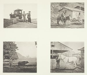 Die Sänfte, Ein Militärbeamter, Der Pflug, Ein Nordchinesisches Pony, um 1868