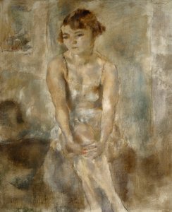 Junge Frau im Hemd sitzend, 1923