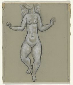 Tanzende nackte Frau