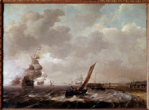 Das Meer bei Helder in Holland. Gemälde von Ludolf Backhuysen (1631-1708)