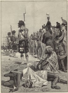 Die 42. Highlander bewachen französische Gefangene