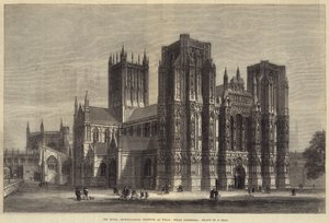 Das Royal Archaeological Institute in Wells, Wells Cathedral (Stich)