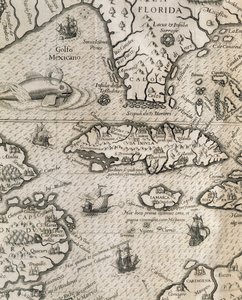 Insel Kuba, Florida und Golf von Mexiko, Gravur aus Geschichte der amerikanischen großen Reisen