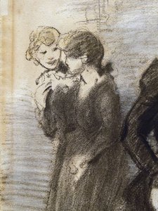 Der Ausgang der Näherinnen (Detail)