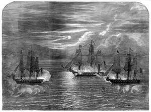 Die USS Constitution erobert die Cyane und Levant, 1815