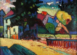 Murnau - Landschaft mit grünem Haus