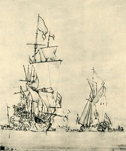 Schiffe auf See, Mitte bis Ende des 17. Jahrhunderts