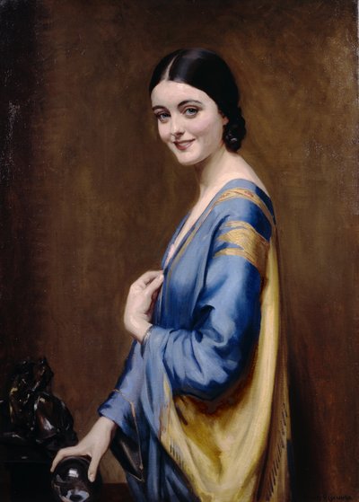 Blaues und goldenes Kleid von Albert Henry Collings