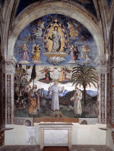 Herrlichkeit des Bernardino von Siena (Fresko, ca. 1486) von Bernardino di Betto Pinturicchio