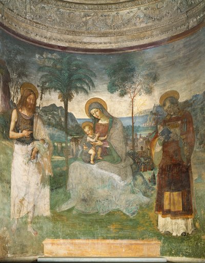 Madonna mit Kind, Johannes der Täufer und Heiliger Stephanus von Bernardino di Betto Pinturicchio