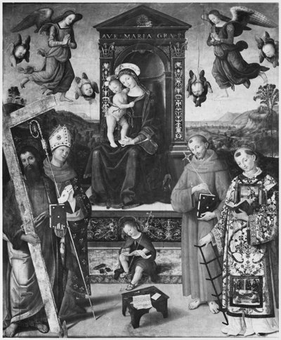 Heilige Konversation von Bernardino di Betto Pinturicchio