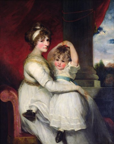 Georgina, Gräfin von Bathurst und ihr Sohn von John Hoppner