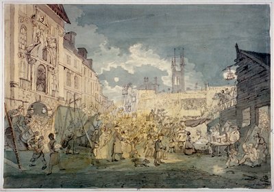 Bartholomew-Messe, West Smithfield, City of London, 1813 von John Nixon
