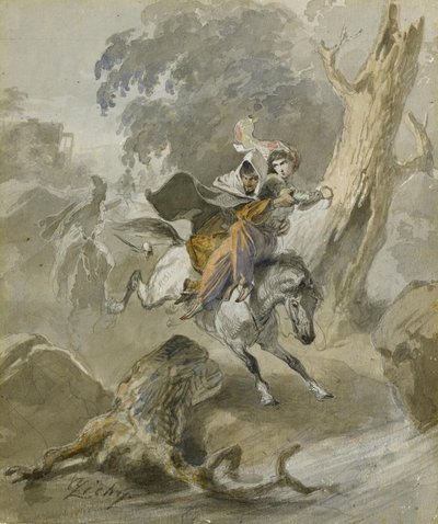 Die Entführung aus der Serie Scènes du Caucase von Mihaly von Zichy