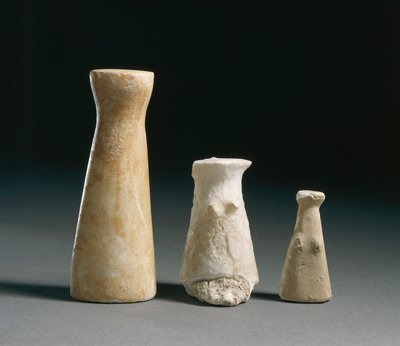Vorgeschichte: weibliche Idole von der Fundstelle Los Millares (Almeria). Spanien von Prehistoric Prehistoric