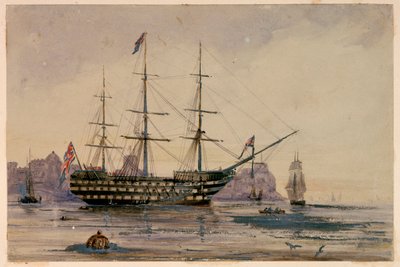 HMS Victory Portsmouth Harbour, 24. Oktober 1858 von Unknown artist